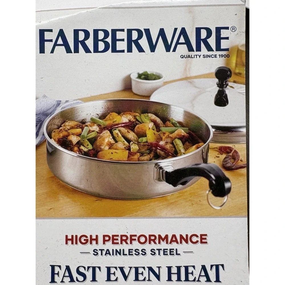 Farberware 2.75 Qt Covered Sauté Pan & Lid High Performance Stainless Steel